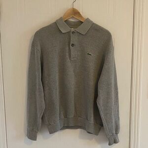 Lacoste Heather Gray Polo Pullover
